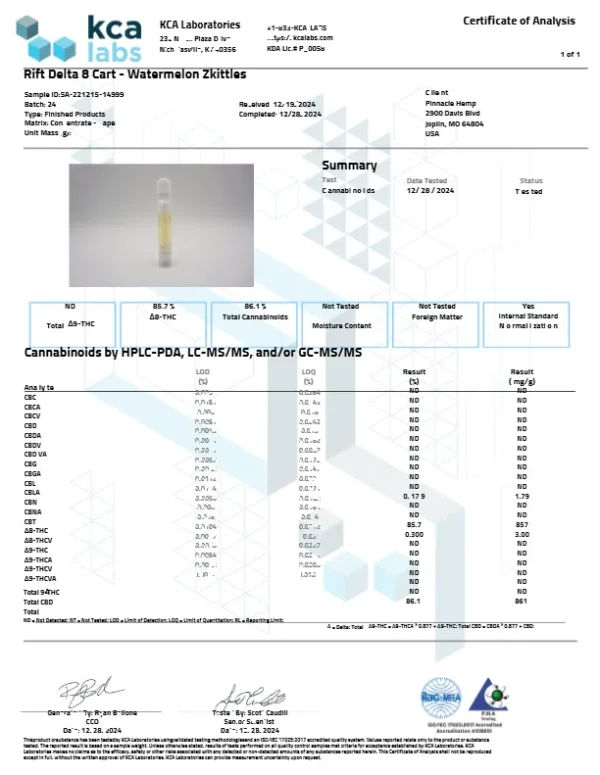 Delta 8 Cartridge