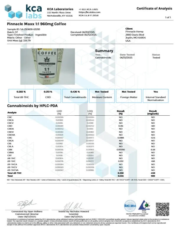 MAXX CBD/Delta 9 1:1 Coffee