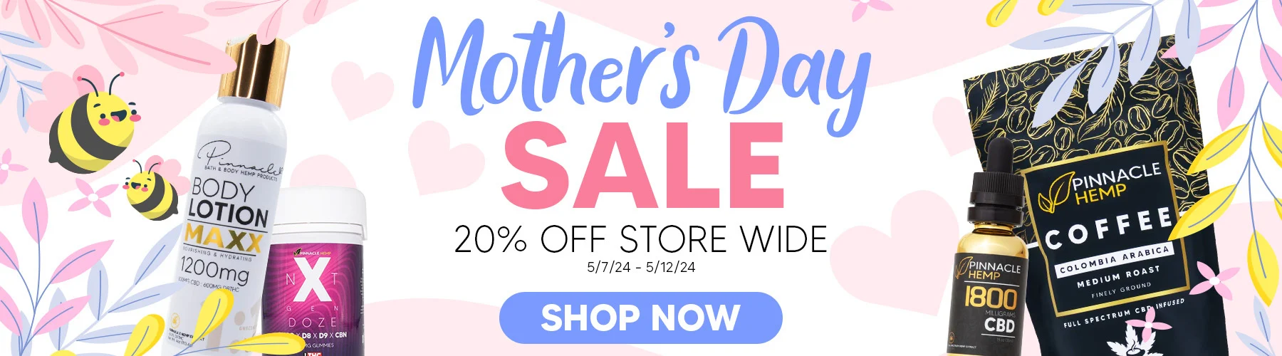 Pinnacle Hemp Mothers Day Category banner