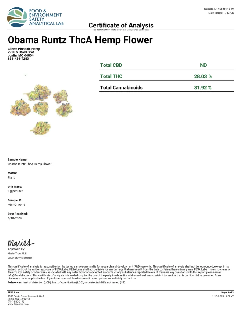 Obama Runtz THCA Flower - Image 2