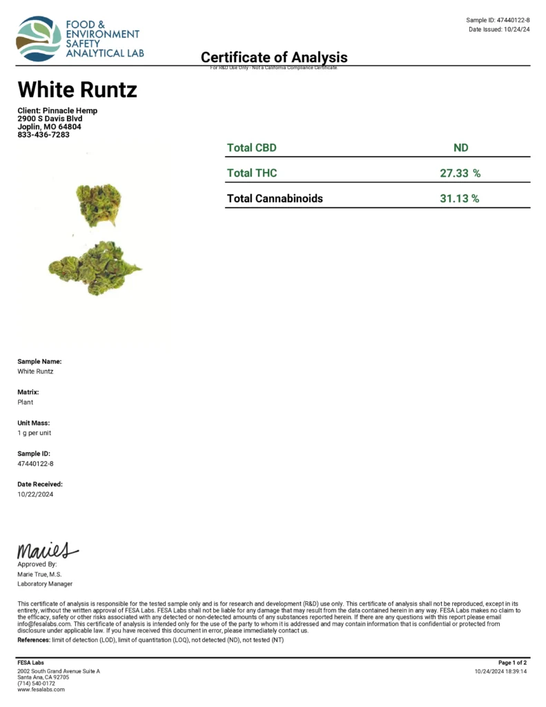 White Runtz THCA Flower - Image 3