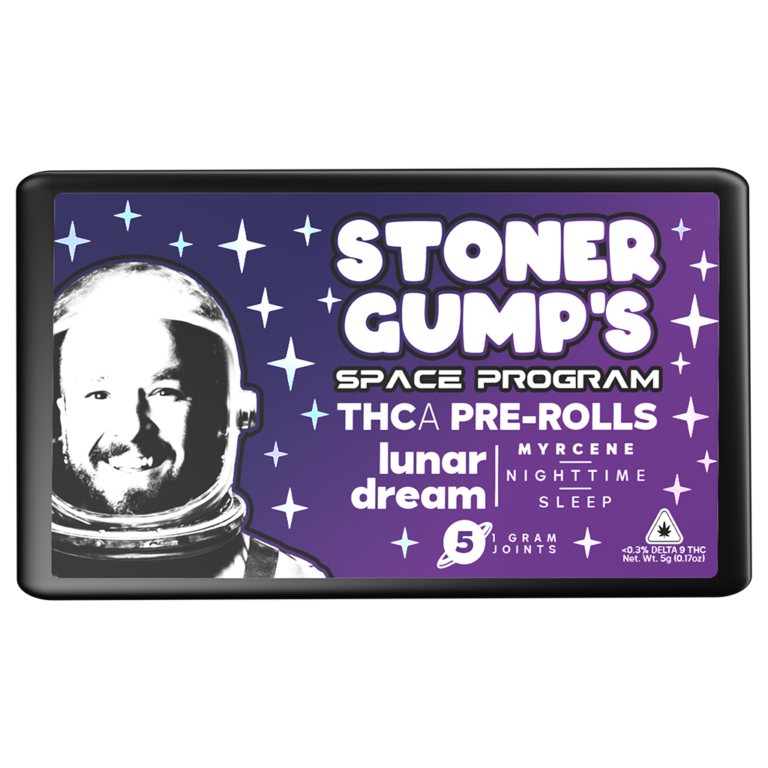 Pinnacle Hemp Stoner Gump THCa pre-roll – Myrcene-enhanced flavor called Lunar Dream